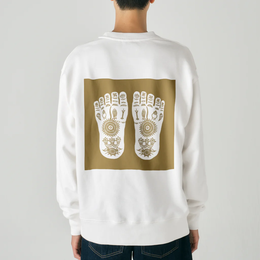 ブッディズムの仏足ベージュ Heavyweight Crew Neck Sweatshirt