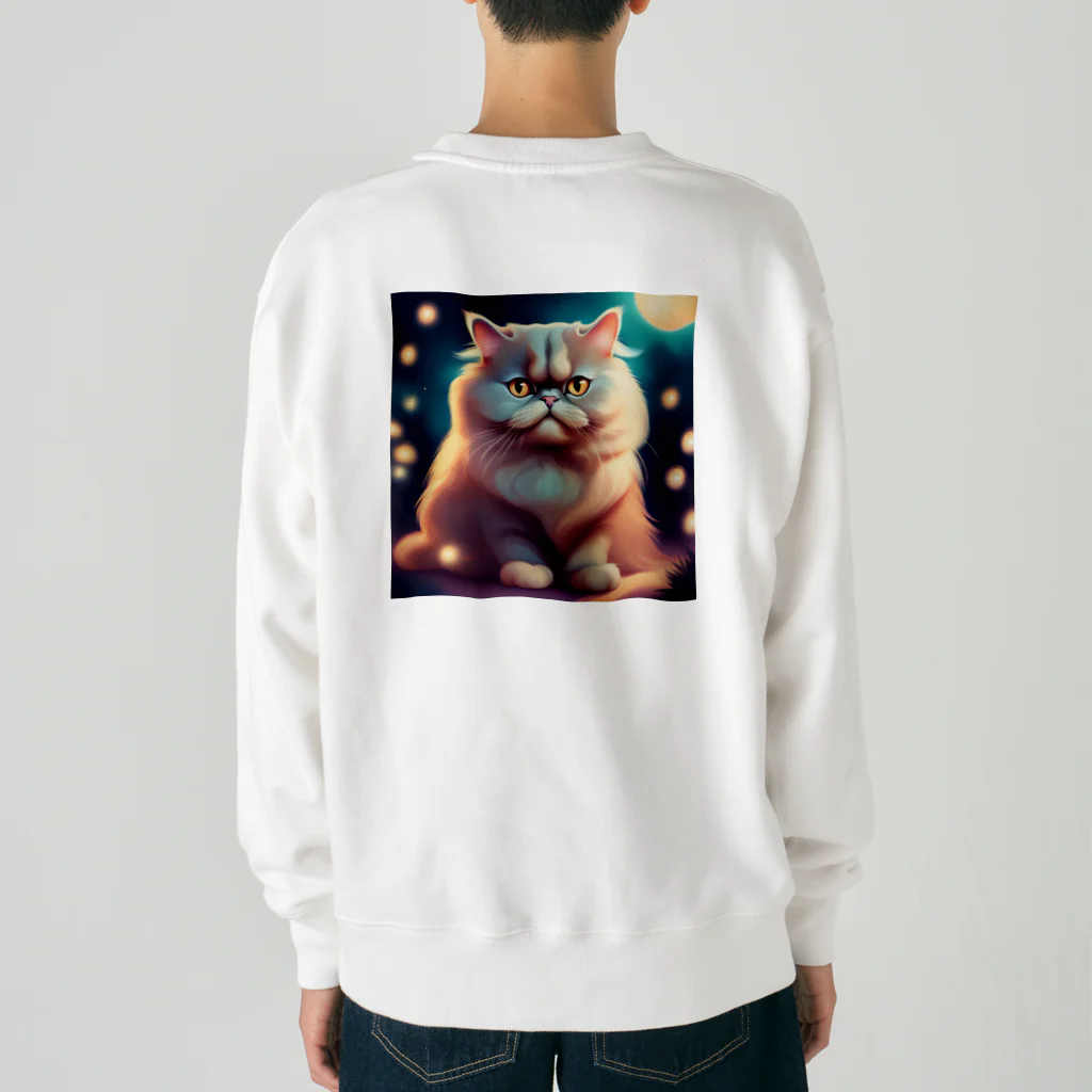 レモングラスのごきげんなペルシャ猫 Heavyweight Crew Neck Sweatshirt