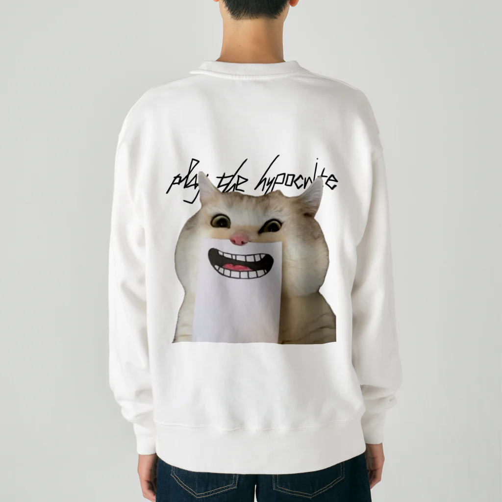 play the hypocriteのplay the hypocrite 猫 バックプリント Heavyweight Crew Neck Sweatshirt