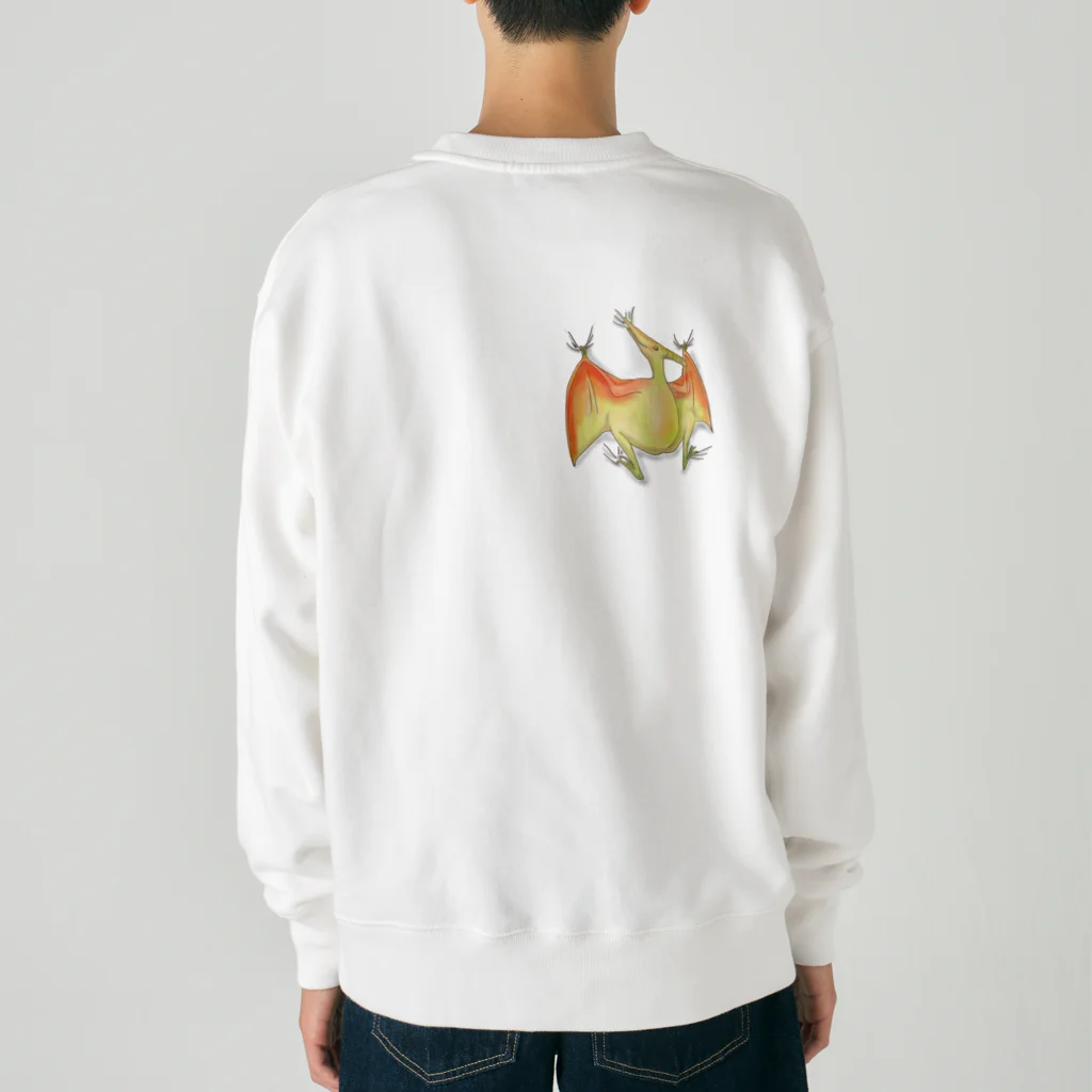 ひつじときのこのプテラノドンついてますよ Heavyweight Crew Neck Sweatshirt