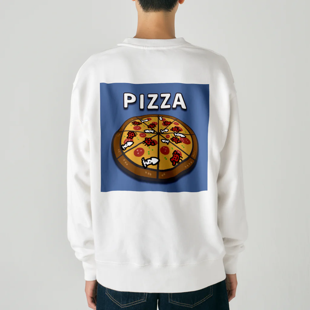 ほらをた娘🦈ྀི🎈のほらをた娘 くぁに＆いくぁ PIZZA Heavyweight Crew Neck Sweatshirt