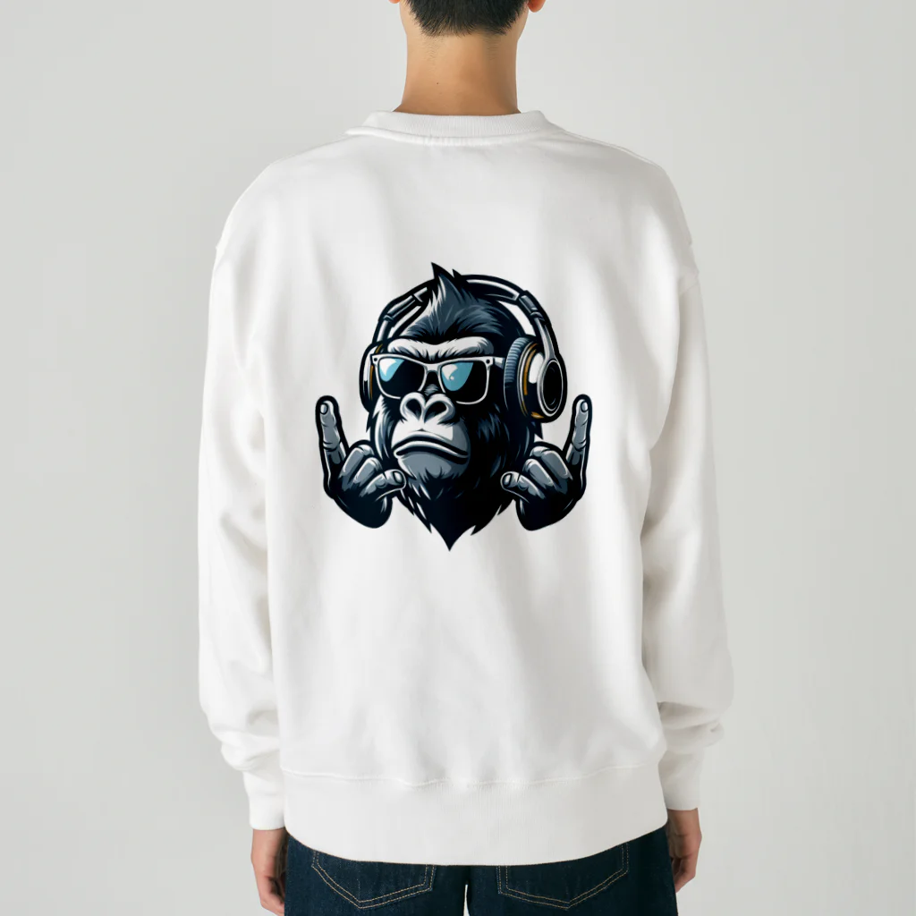 COOL Tigerのリズム猿！！音の達人だぜ！！ Heavyweight Crew Neck Sweatshirt