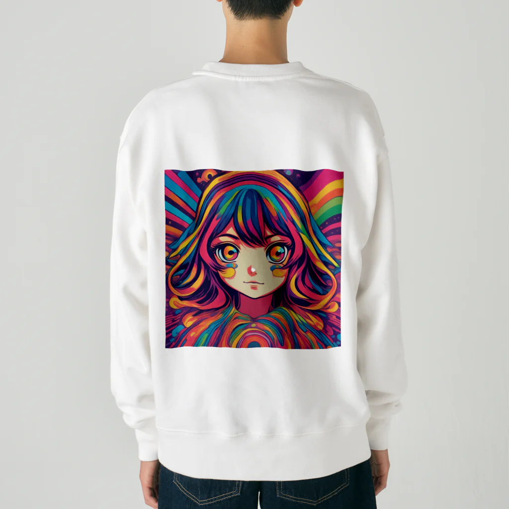 NonsenseCatのサイケ少女 Heavyweight Crew Neck Sweatshirt