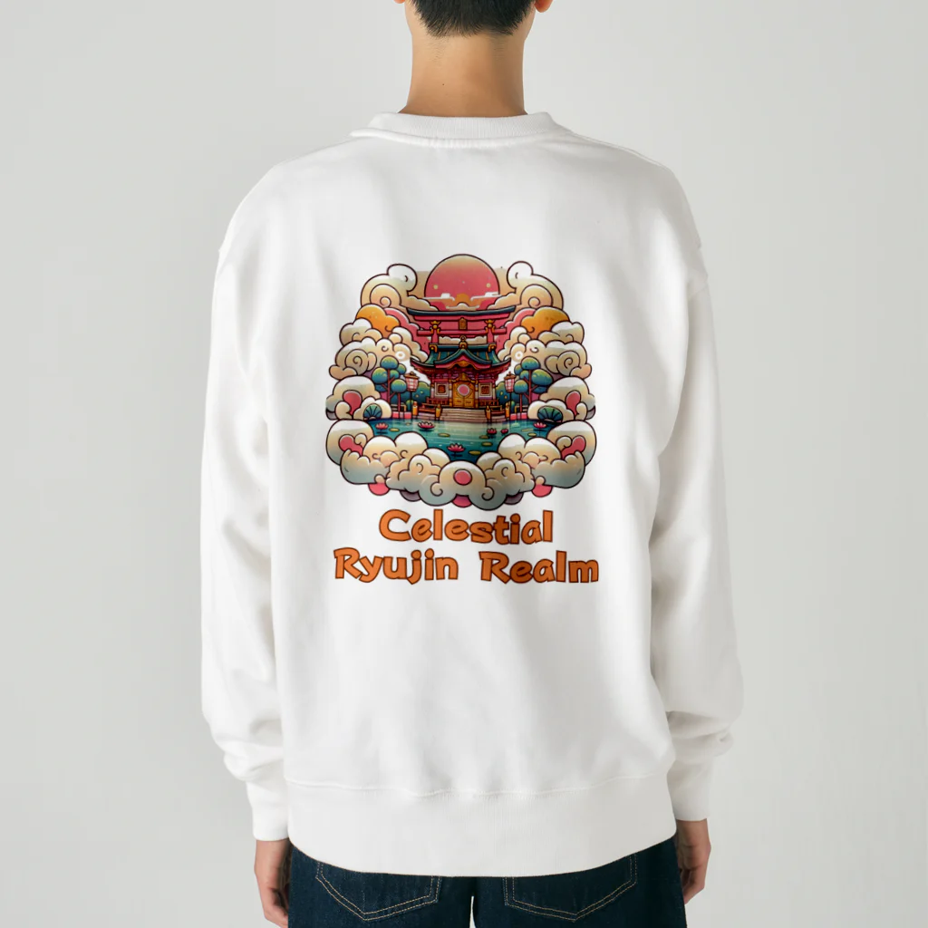 大江戸花火祭りのCelestial Ryujin Realm～天上の龍神領域5 Heavyweight Crew Neck Sweatshirt