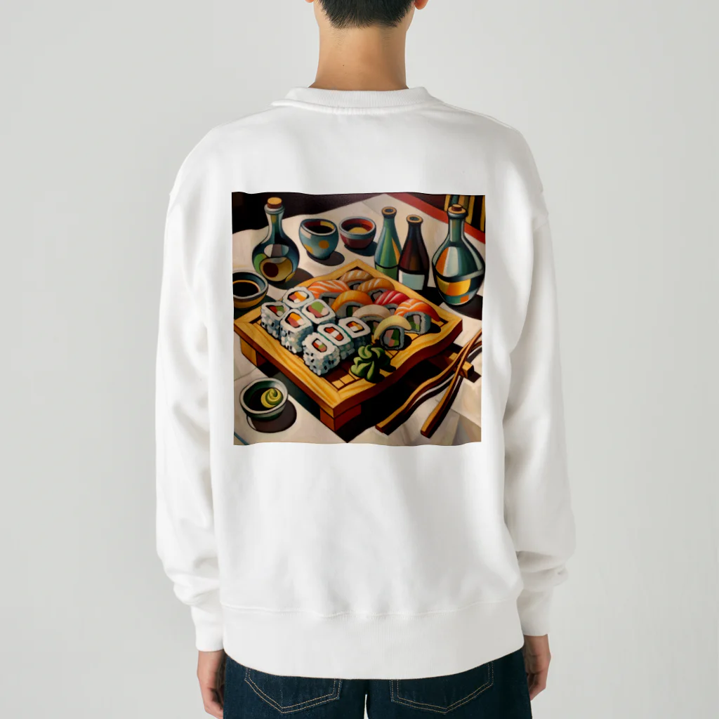 happiness_shopの江戸前の寿司をピカソ風にアレンジ Heavyweight Crew Neck Sweatshirt