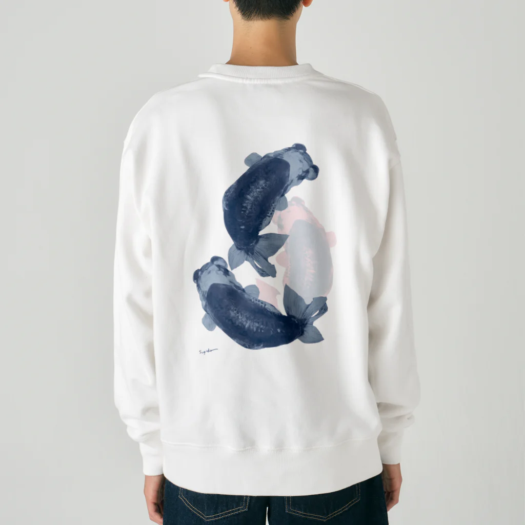 sugiakoの進撃さん愛好会用らんちゅうブルー系 Heavyweight Crew Neck Sweatshirt