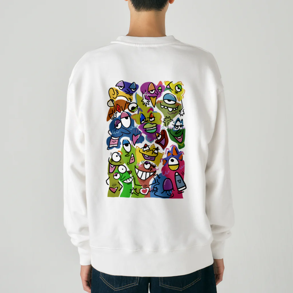 Colorful fam Earthのガチャキャラ　両面プリント Heavyweight Crew Neck Sweatshirt