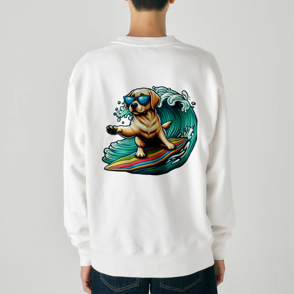 Surfing Dogの波乗りラブラドール Heavyweight Crew Neck Sweatshirt