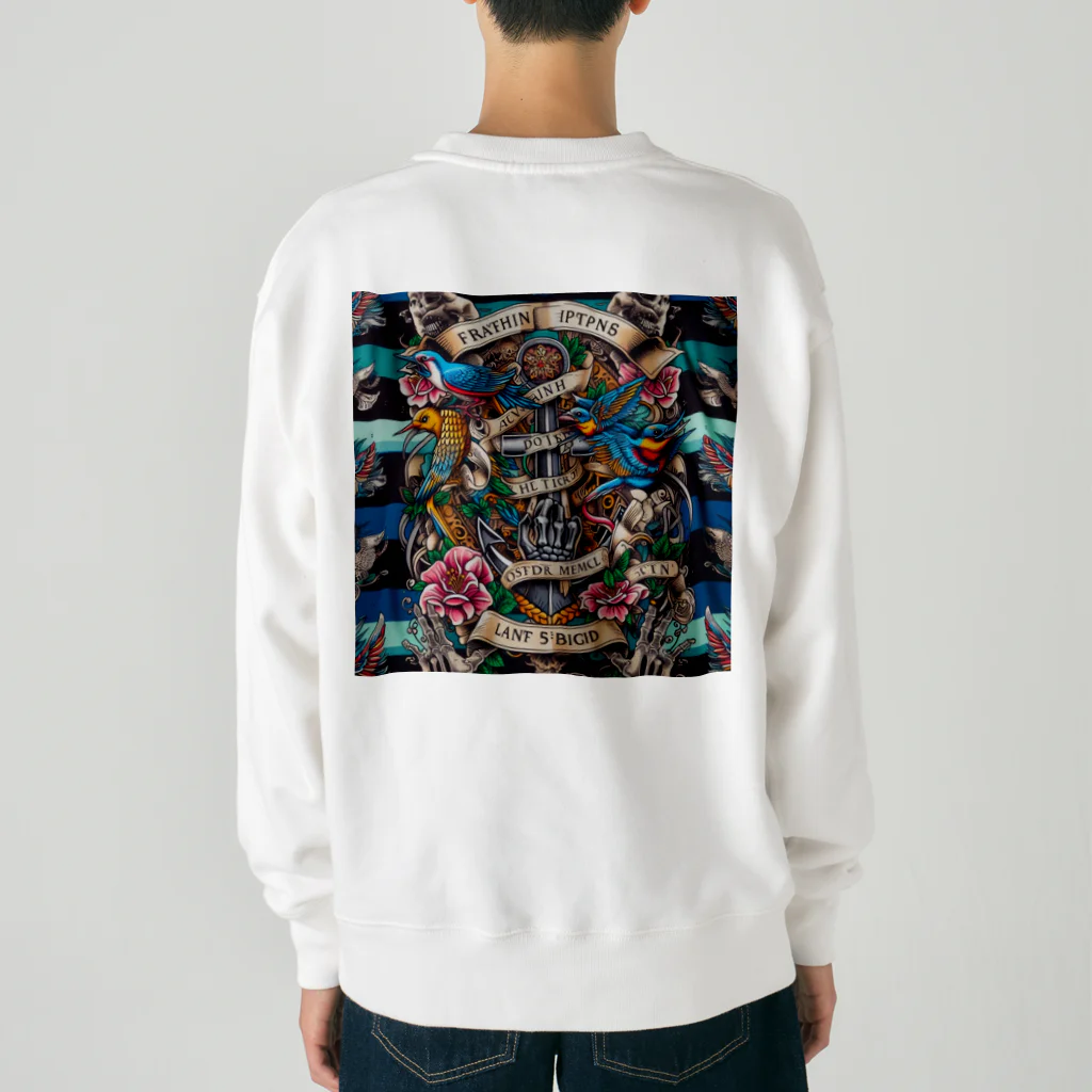 白ティー専門店の白Tシャツ　バーバーショップイメージ Heavyweight Crew Neck Sweatshirt