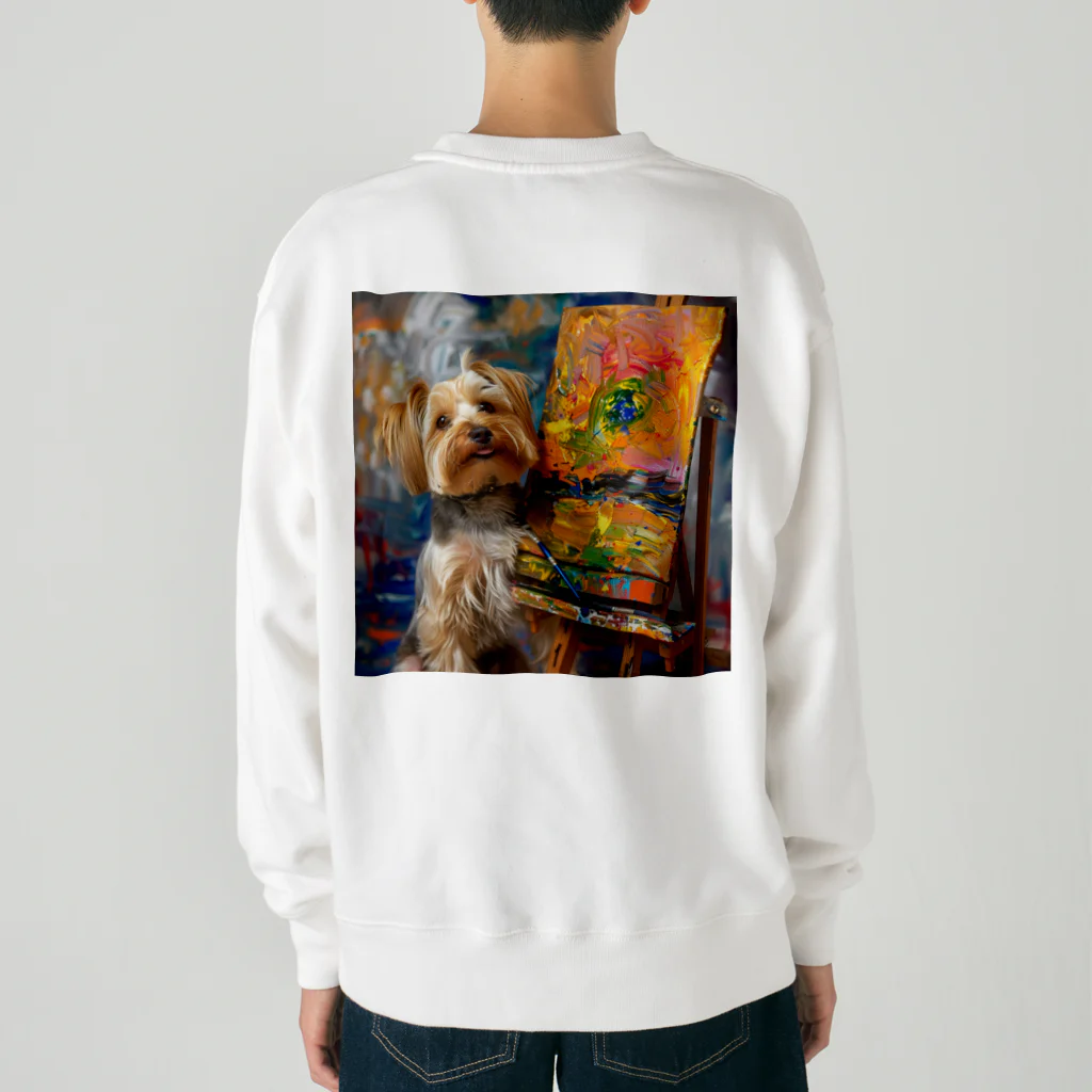 AQUAMETAVERSEの犬のぼくが画家だよ何か？ アメジスト 2046 Heavyweight Crew Neck Sweatshirt