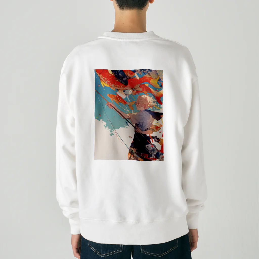 AQUAMETAVERSEの鯉のぼりを操る男の子　ラフルール　1859 Heavyweight Crew Neck Sweatshirt