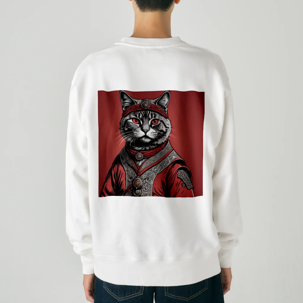 hogarakuの縄文猫 Heavyweight Crew Neck Sweatshirt