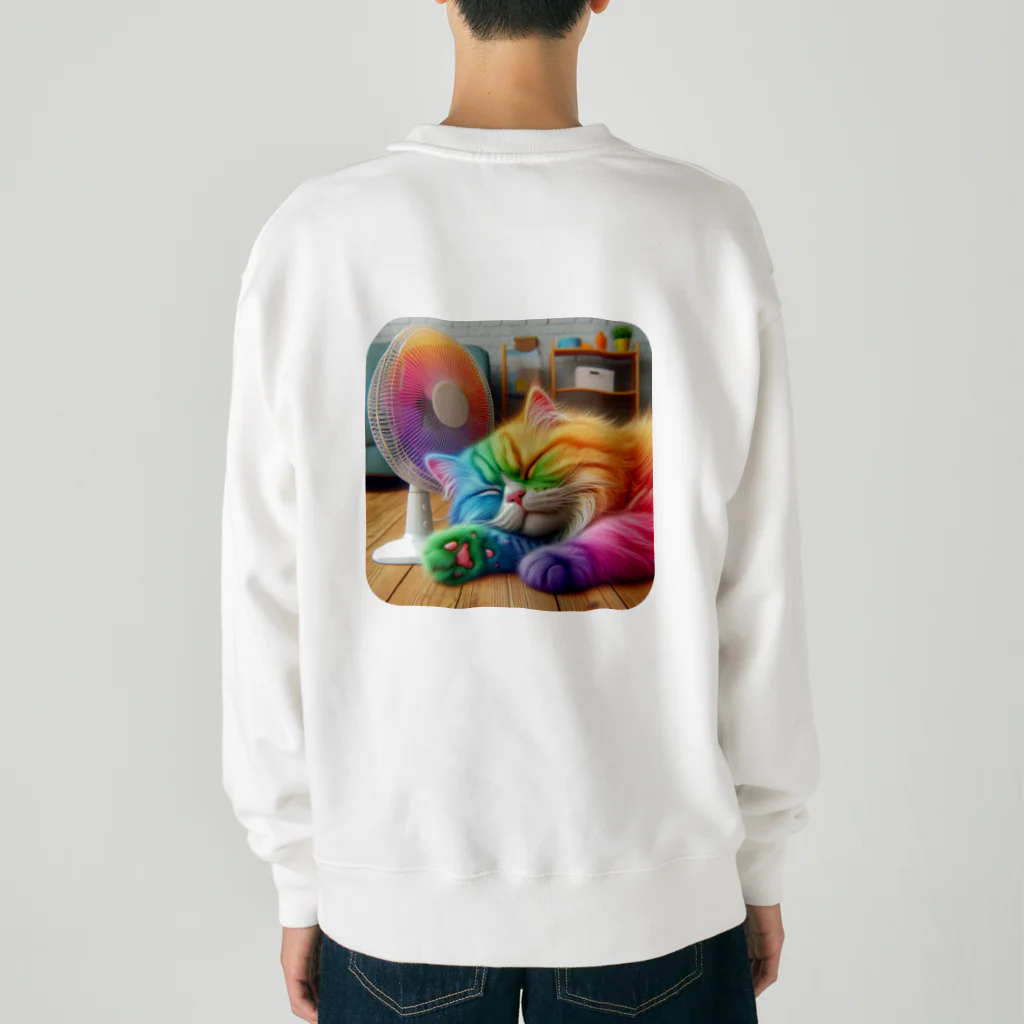 ニャーちゃんショップの眠りネコ Heavyweight Crew Neck Sweatshirt