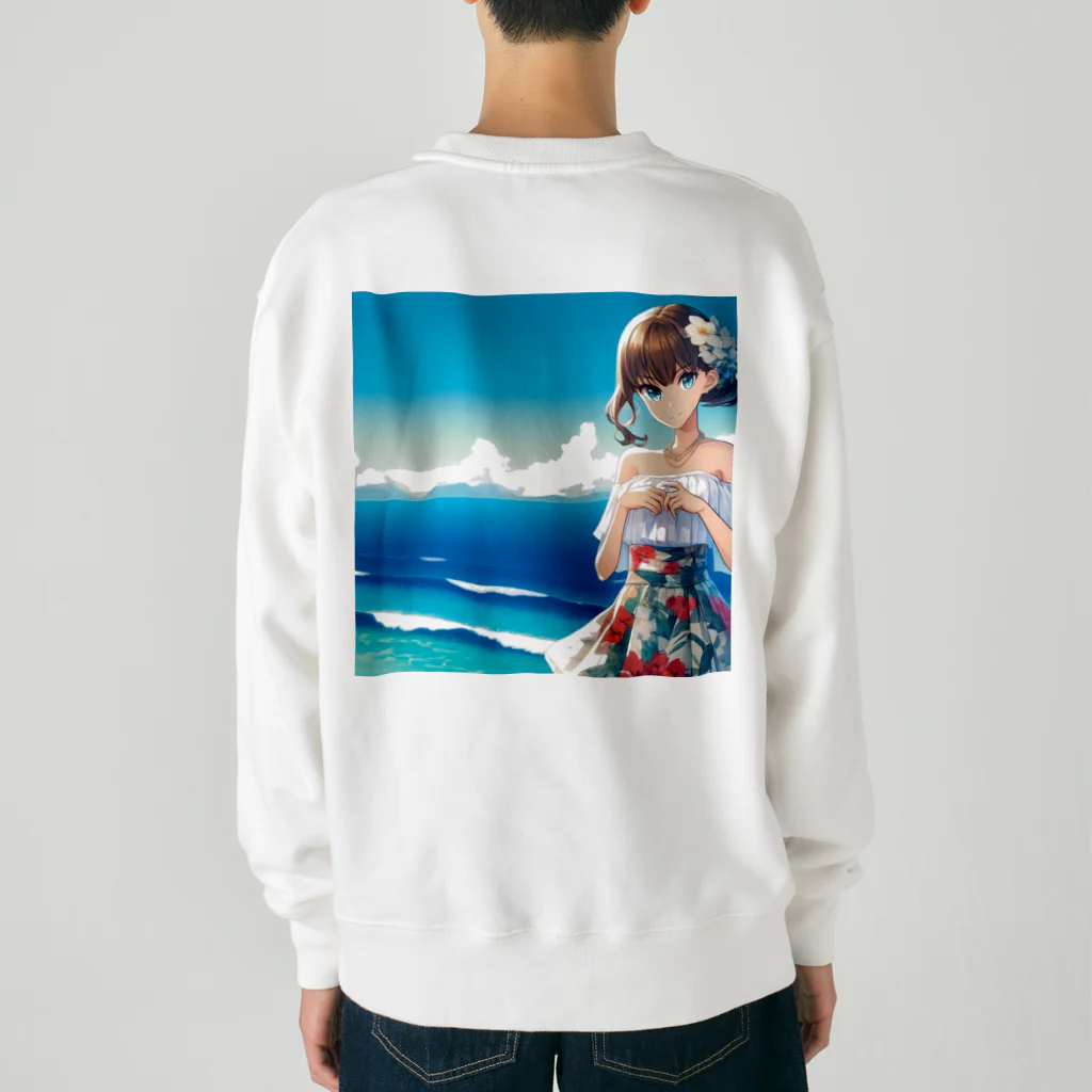 かるるんショップの海と南国と水着と　夏休み Heavyweight Crew Neck Sweatshirt