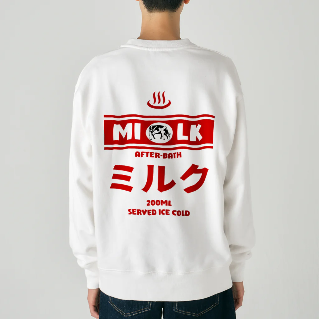 Stylo Tee Shopの（両面）温泉牛乳のミルク♨ Heavyweight Crew Neck Sweatshirt