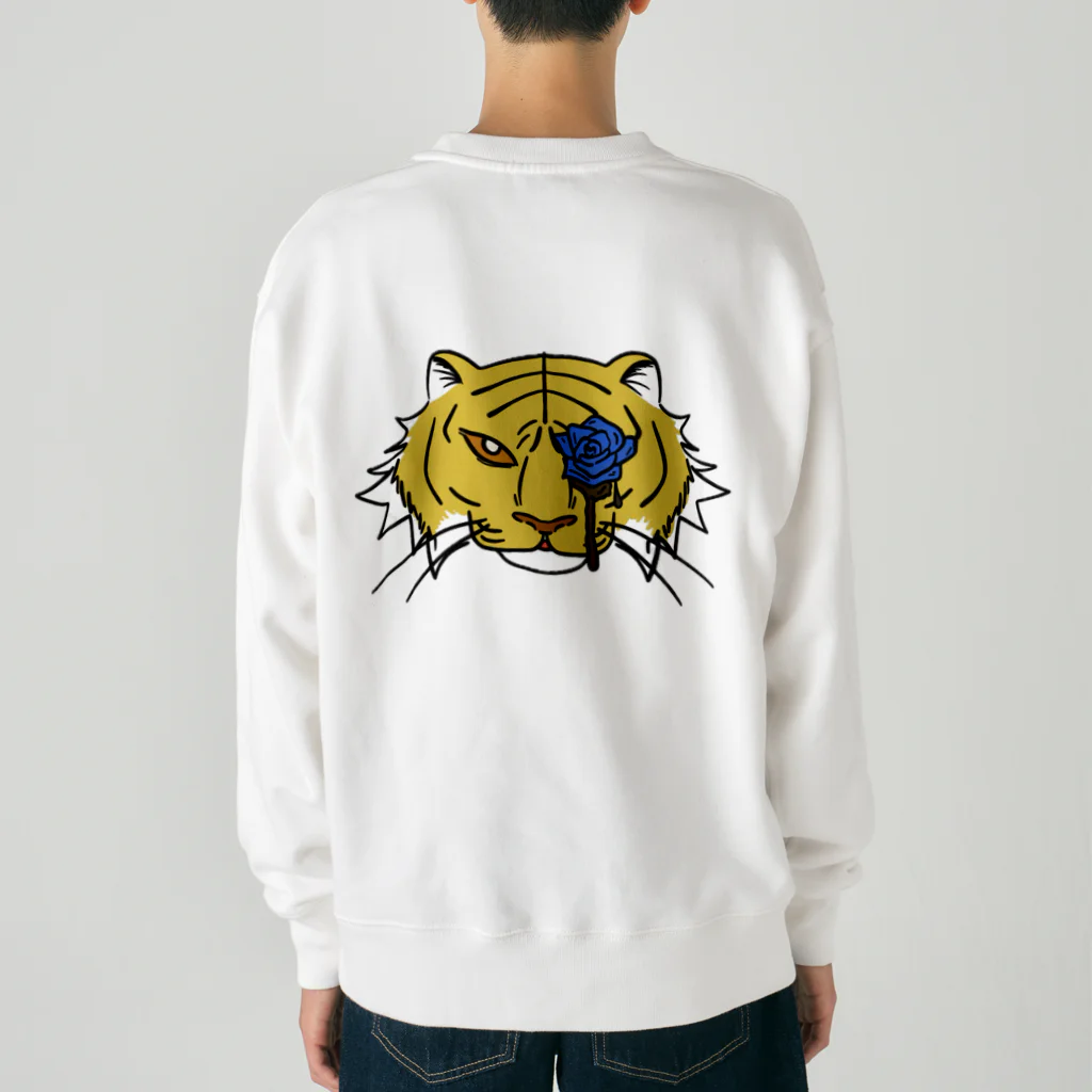 ＬＦの大好きな虎と薔薇でデザインしました！ Heavyweight Crew Neck Sweatshirt