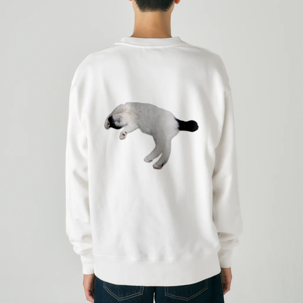 クリスタの尻尾が短い保護猫 たぬちゃん Heavyweight Crew Neck Sweatshirt