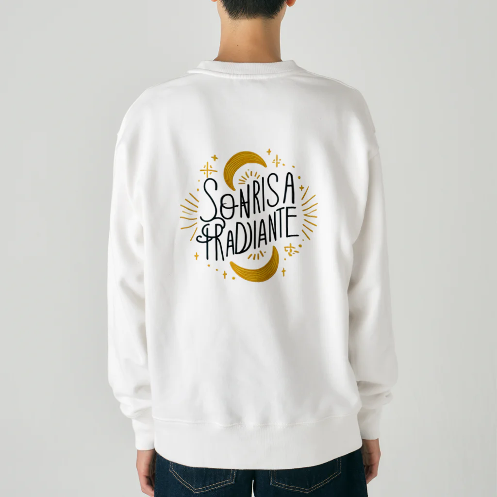 STARLOVE358のひまわりと三日月 Heavyweight Crew Neck Sweatshirt