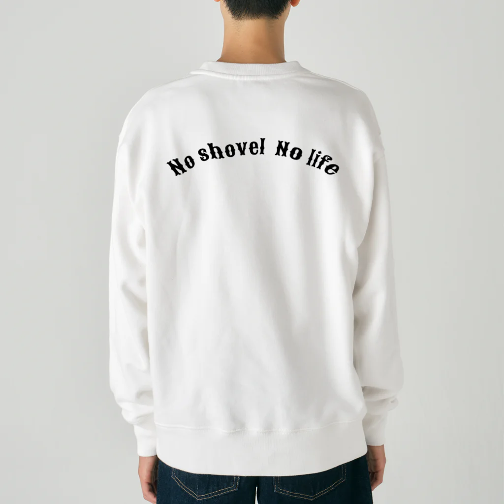 NOW ONのNo shovel No life  Heavyweight Crew Neck Sweatshirt