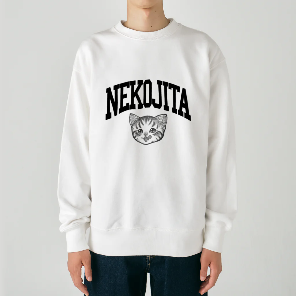 nya-mew（ニャーミュー）の猫舌カミングアウト_グレー Heavyweight Crew Neck Sweatshirt