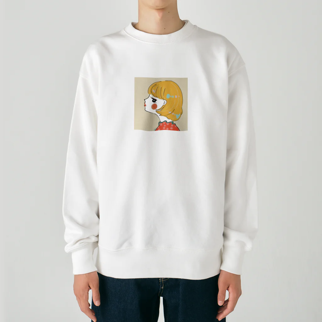 無糖 きな子のピアッシング Heavyweight Crew Neck Sweatshirt