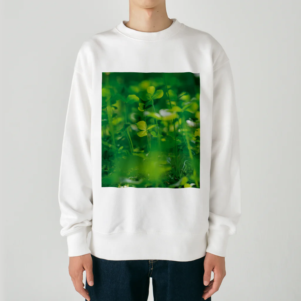 akane_art（茜音工房）の癒しの風景（クローバー） Heavyweight Crew Neck Sweatshirt