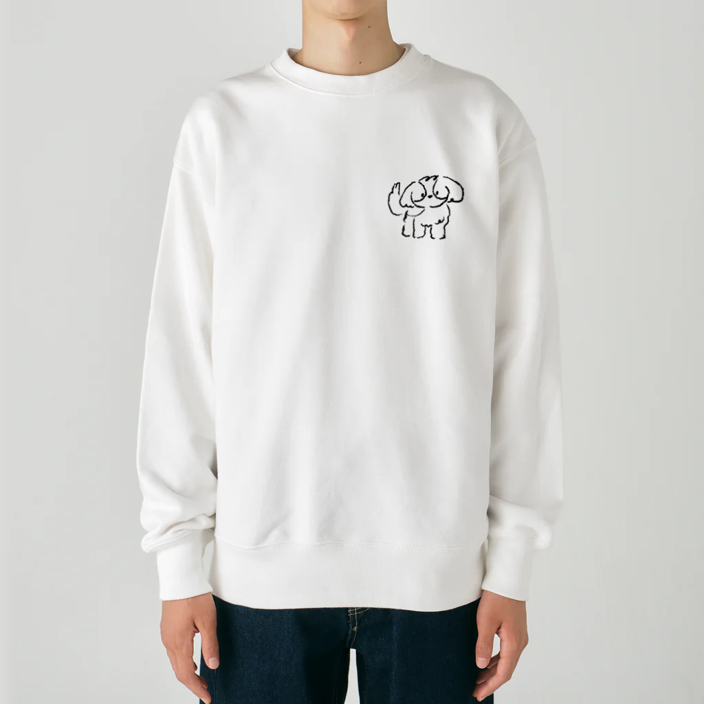 sleepy puppyのかわいい犬 Heavyweight Crew Neck Sweatshirt