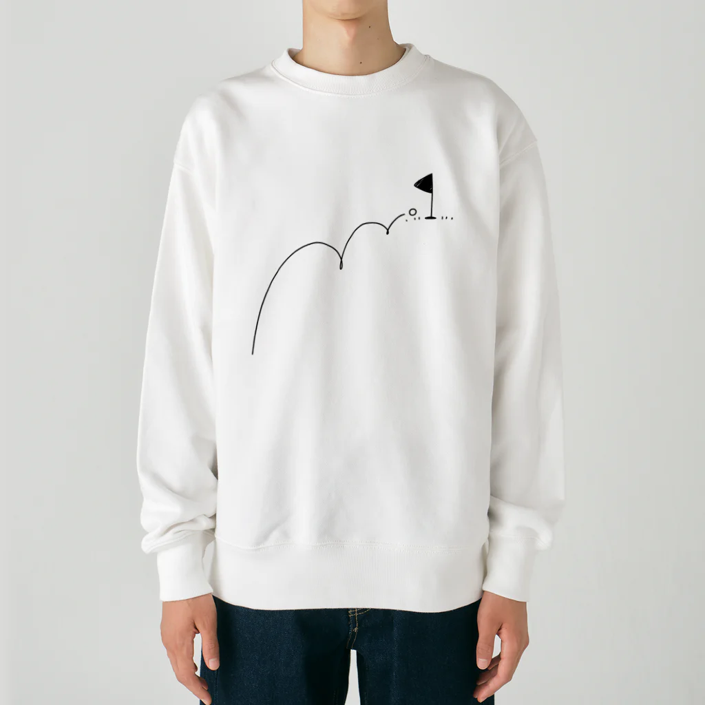 イラスト MONYAAT のホールインワン　ゴルフTシャツ Heavyweight Crew Neck Sweatshirt