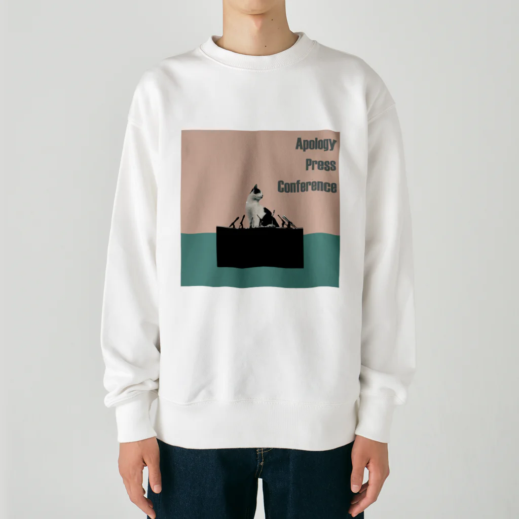 mochyの謝罪会見 Heavyweight Crew Neck Sweatshirt