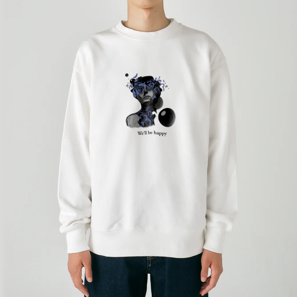 海水-umimiz-のWe'll be happy Heavyweight Crew Neck Sweatshirt