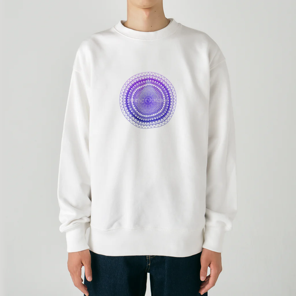 💖宇宙整体♪🌈♪こころからだチャンネル♪💖のcosmicmeditation violet Heavyweight Crew Neck Sweatshirt