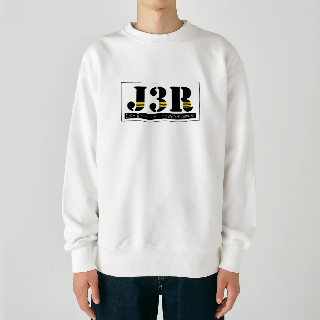 Threefall Japan Aviationの【Threefall Japan Aviation 】J3Rロゴ（TFJAバージョン:3ch手書き） Heavyweight Crew Neck Sweatshirt