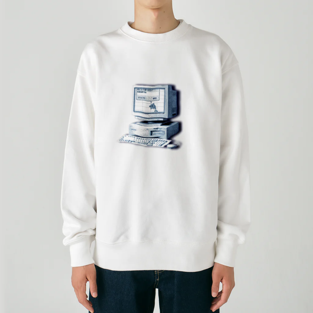 crea_mso_daのお前を消す方法(紺) Heavyweight Crew Neck Sweatshirt