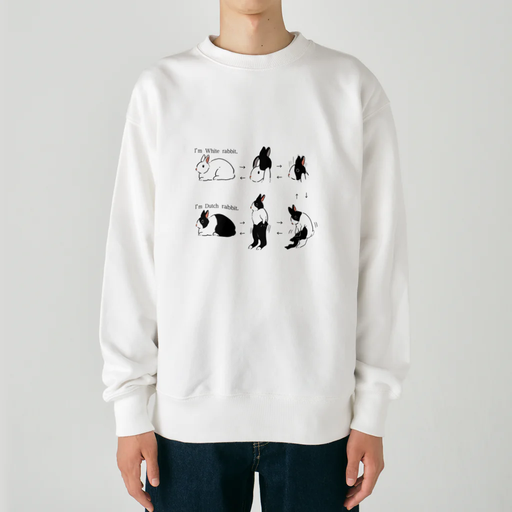 スタジオレッキスの履いてるうさぎ〜白うさぎからダッチうさぎに〜 Heavyweight Crew Neck Sweatshirt