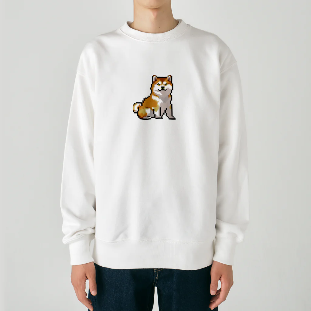 Shibainuteikokuのピクセル柴犬 Heavyweight Crew Neck Sweatshirt