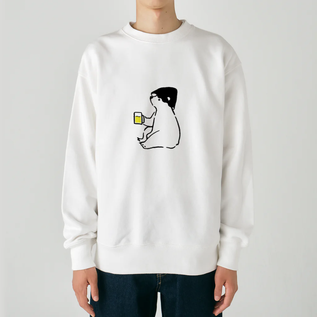 くりん@イラストレーターのオロポるしろくまサウナー Heavyweight Crew Neck Sweatshirt