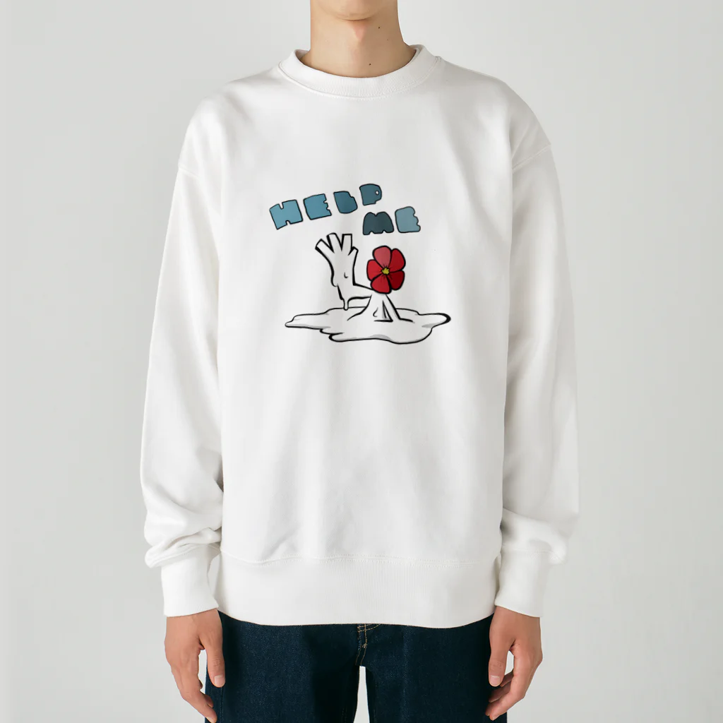 花瓶の疑問のhelp me Heavyweight Crew Neck Sweatshirt