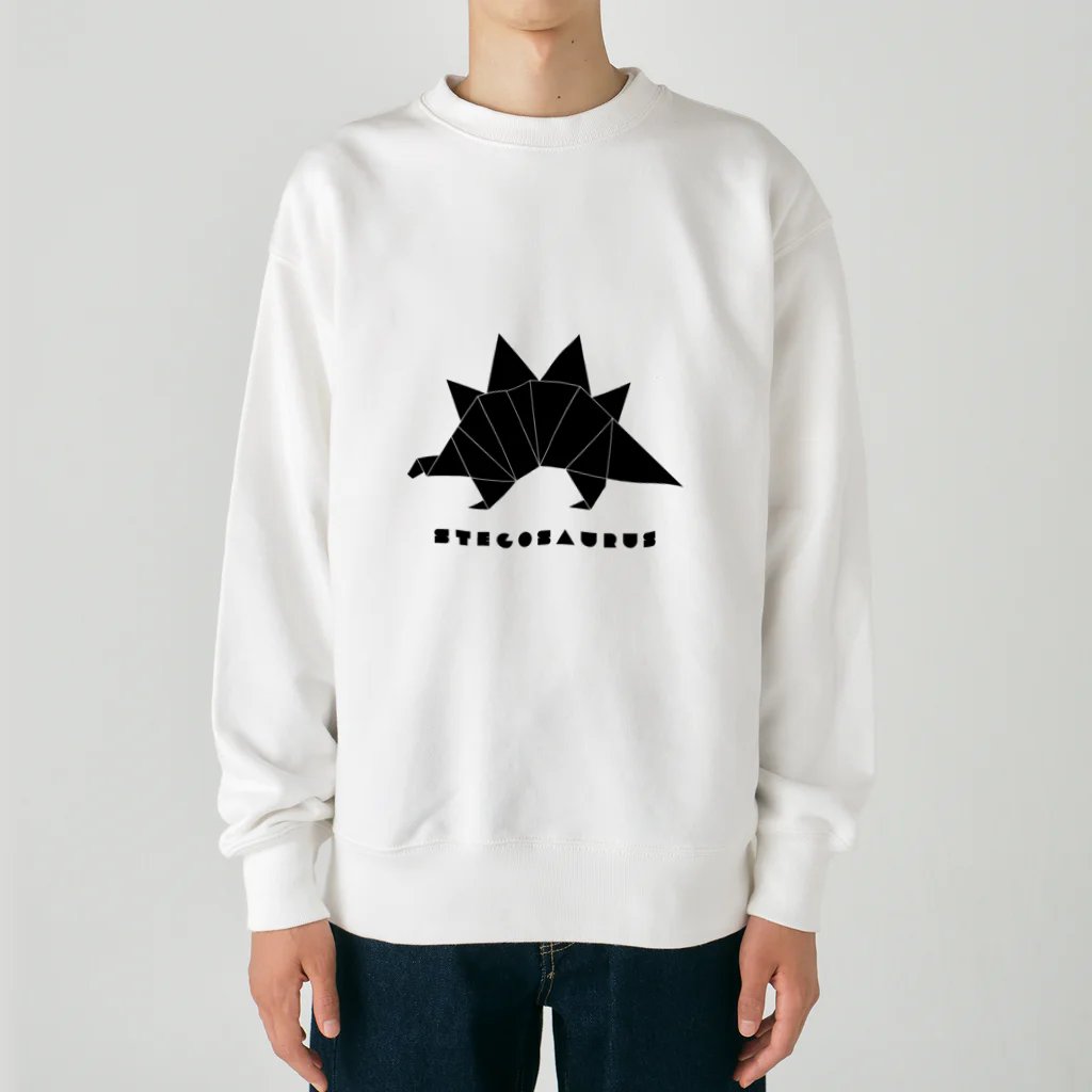 【恐竜】JURASSIC DESIGNINGの恐竜／ステゴサウルス Heavyweight Crew Neck Sweatshirt