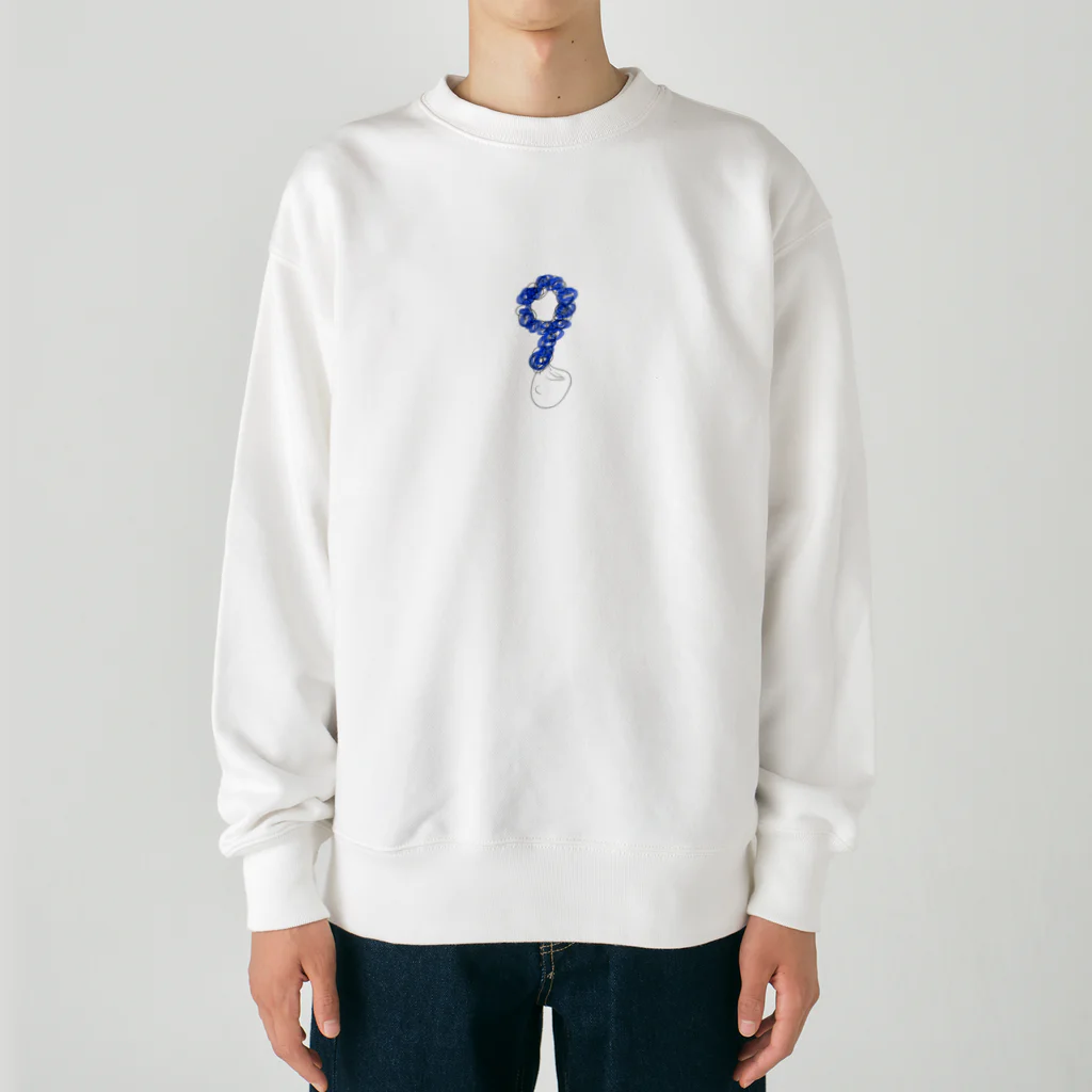 n-shuのくるくるパーマくん9月生まれ Heavyweight Crew Neck Sweatshirt