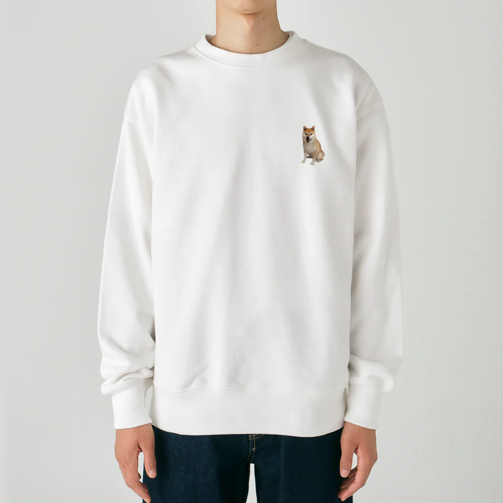 azu azureの柴犬チビちゃん Heavyweight Crew Neck Sweatshirt