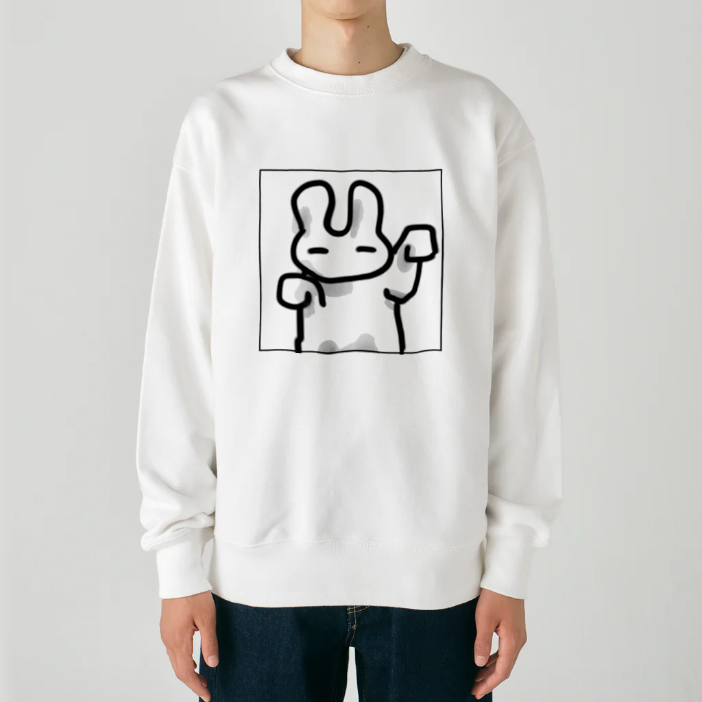 lunar eclipseのまねきうさぎさん Heavyweight Crew Neck Sweatshirt