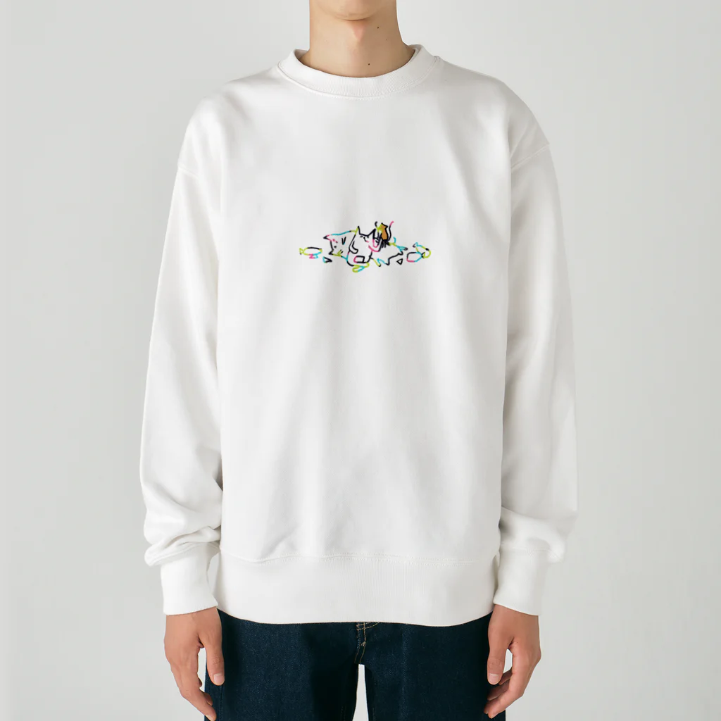 sakenekomamenのさけねこからふる Heavyweight Crew Neck Sweatshirt