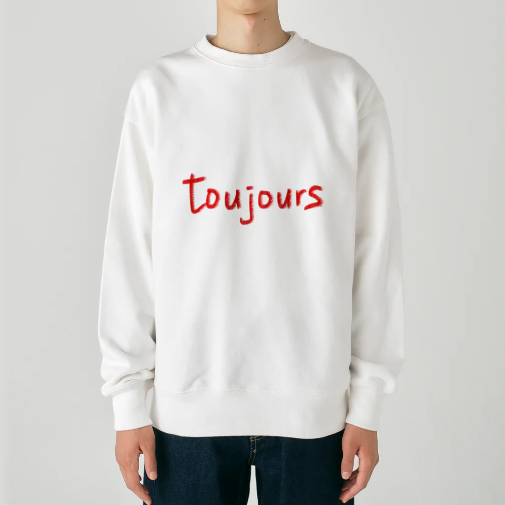 toujoursのtoujour red Heavyweight Crew Neck Sweatshirt