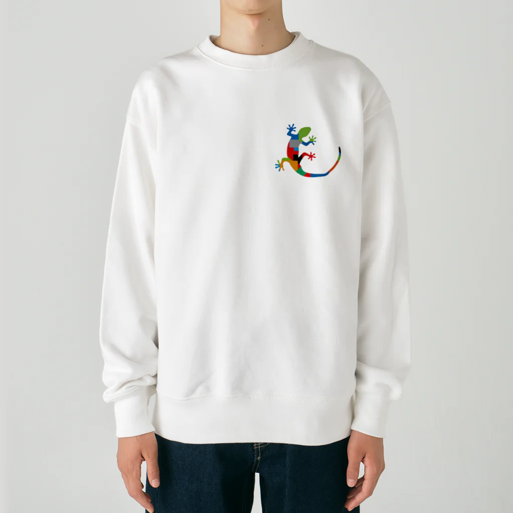 cuuyabowのカラフルヤモリ Heavyweight Crew Neck Sweatshirt