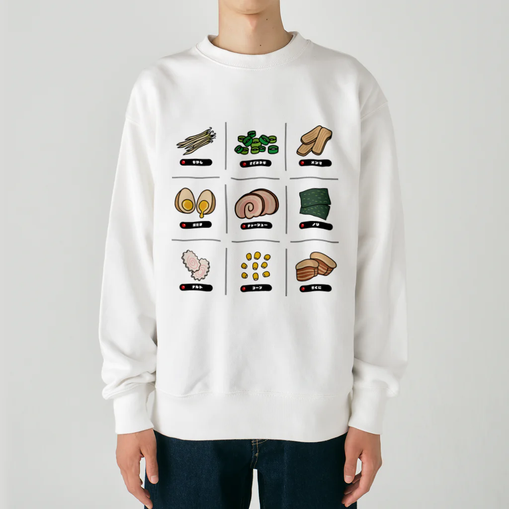 高堂玲/イラストの方のラーメントッピング Heavyweight Crew Neck Sweatshirt