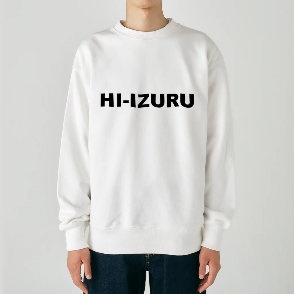 HI-IZURUのHIｰIZURU（黒文字）背中にロゴ　ヘビーウェイトスウェット（淡色仕様） Heavyweight Crew Neck Sweatshirt