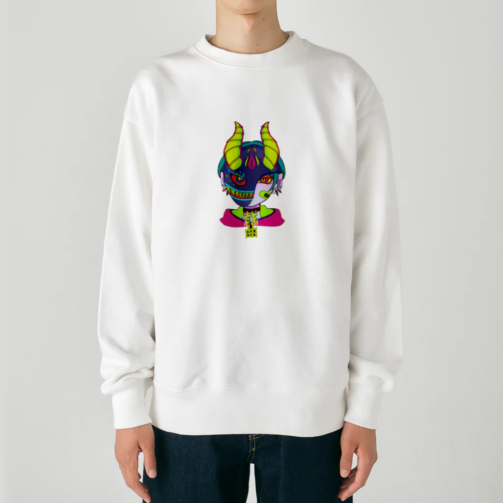 たつまきの仮面男子 戯曲くん Heavyweight Crew Neck Sweatshirt