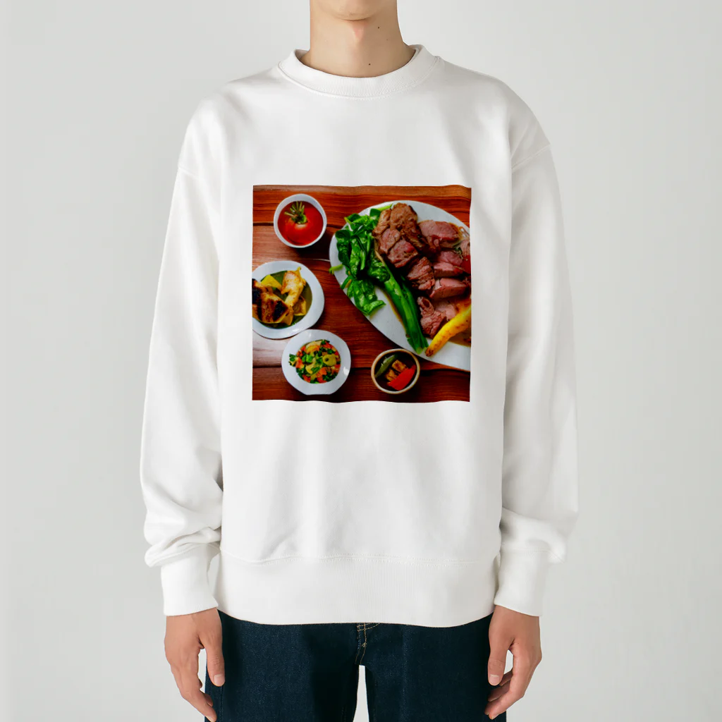 イラストTシャツ【ULTIMATE】の焼肉定食さん ヘビーウェイトスウェット