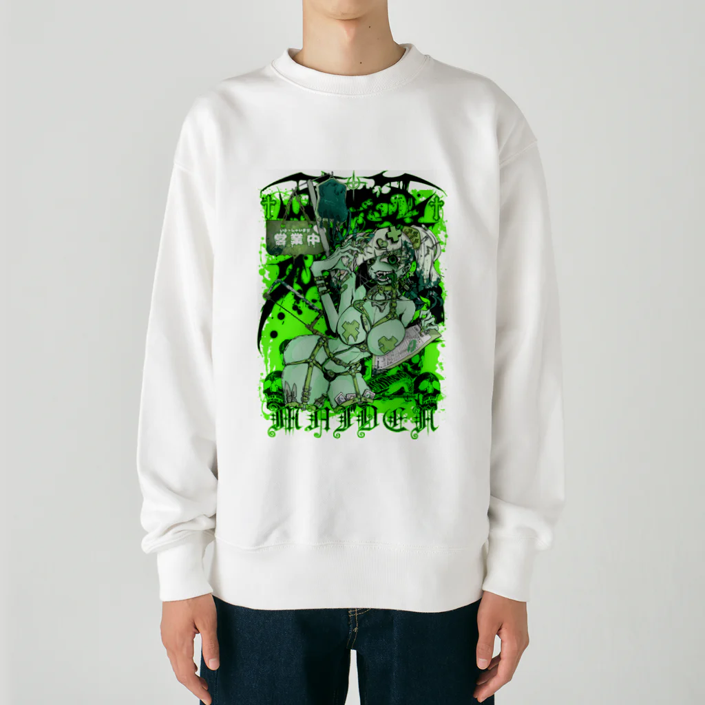 エゴイスト乙女のてんごく　グリーン Heavyweight Crew Neck Sweatshirt