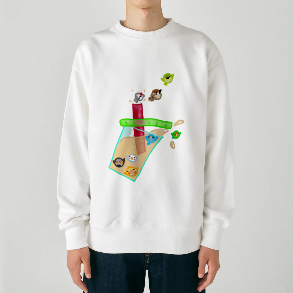 Lily bird（リリーバード）のタピオカ小鳥とミルクティー Heavyweight Crew Neck Sweatshirt